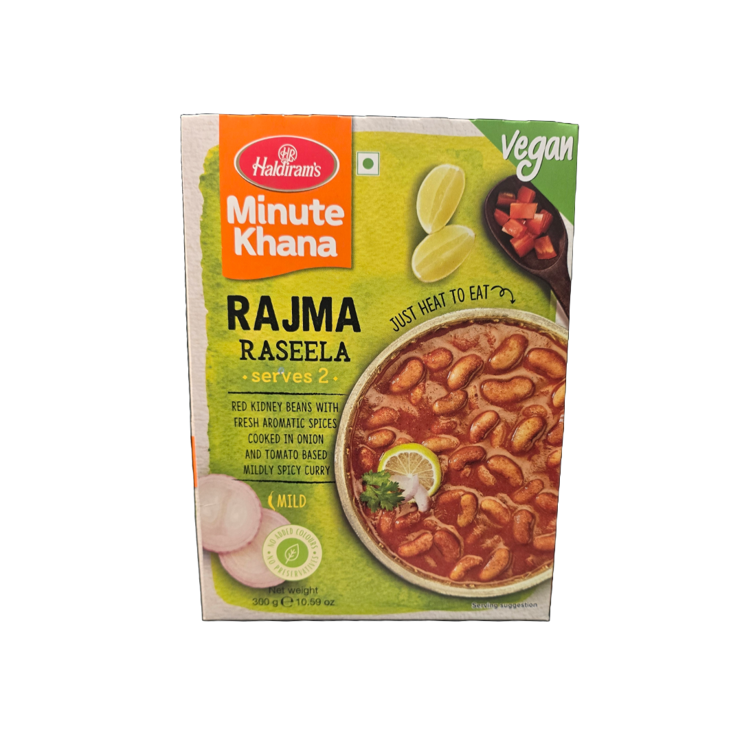 Haldiram Rajma Raseela – ready-to-eat Indian kidney bean curry in a rich, spiced gravy. Buy from an Indian meals store online or nearby