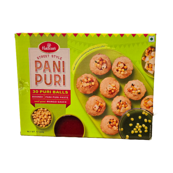 aldiram Street Style Pani Puri – crispy puris with tangy pani for an authentic Indian street food experience. Buy from an Indian grocery website or local store