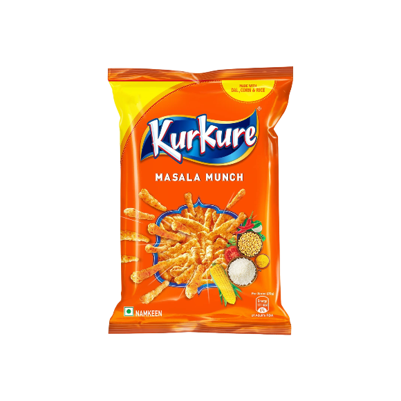 Kurkure Masala Munch β crunchy Indian snack with bold and spicy masala flavors.