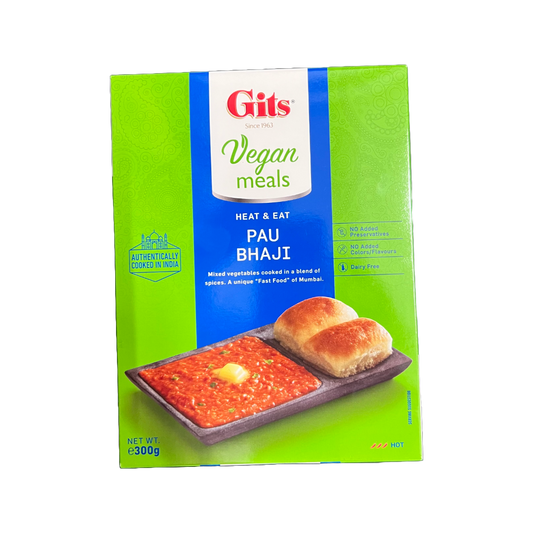 Gits Pav Bhaji – ready-to-cook Indian street-style mashed vegetable curry mix. Buy from an Indian grocery supermarket online