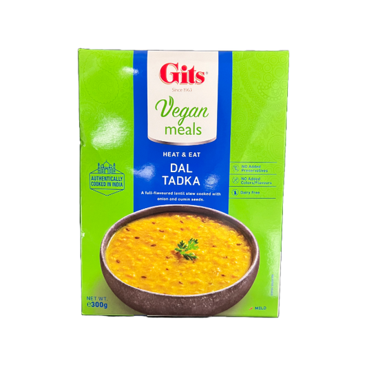 "Gits Vegan Dal Tadka – flavorful ready-to-eat Indian lentil curry with aromatic spices. Buy from an Indian grocery website online 
