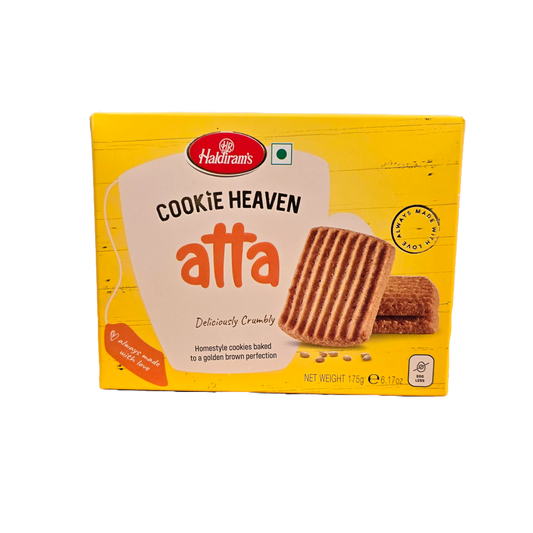 Haldiram Heaven Cookie Atta – wholesome and crunchy Indian cookies made with wheat flour. Buy from an Indian snack market online or nearby