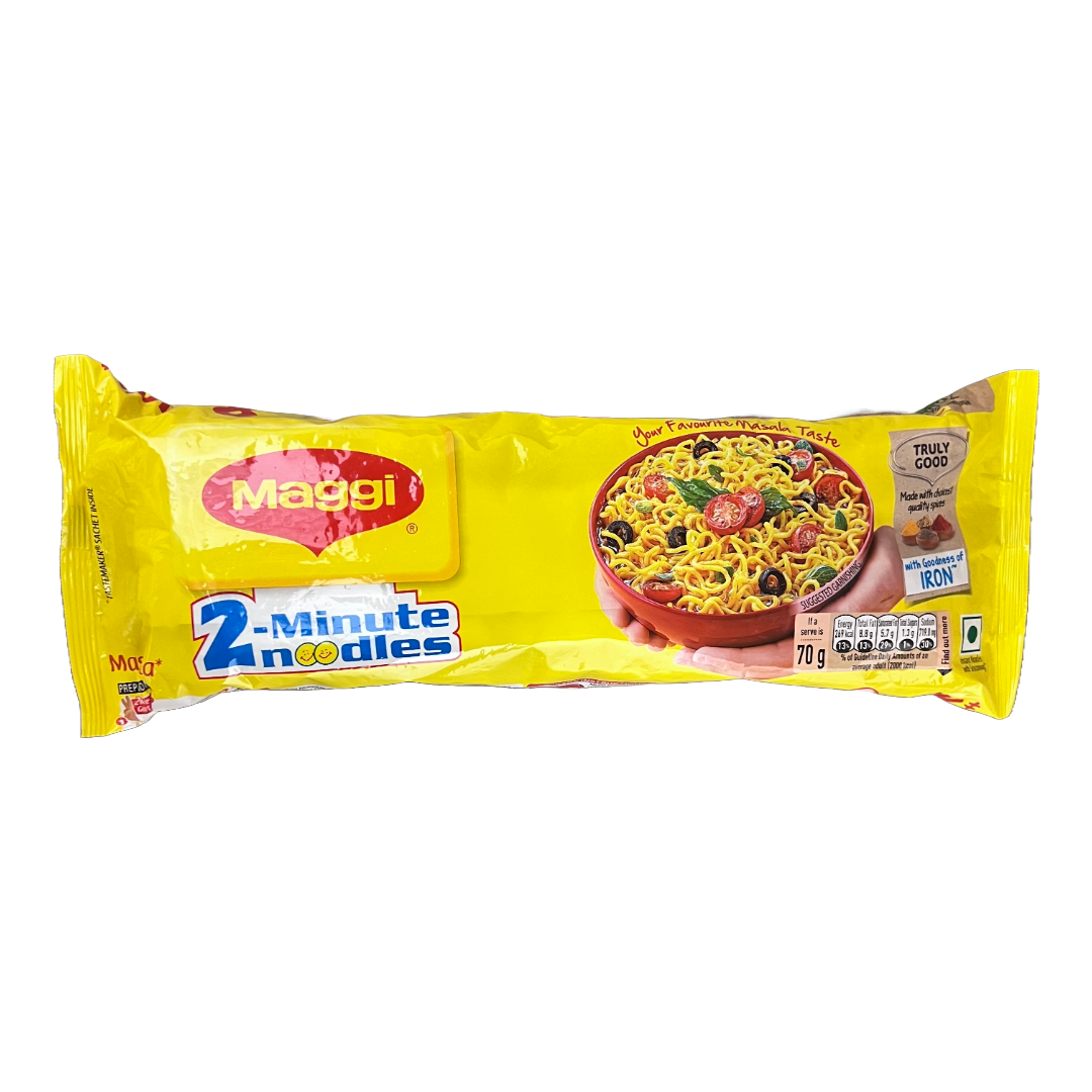 Maggi 580g – classic instant noodles with delicious masala flavor, ready in minutes. 